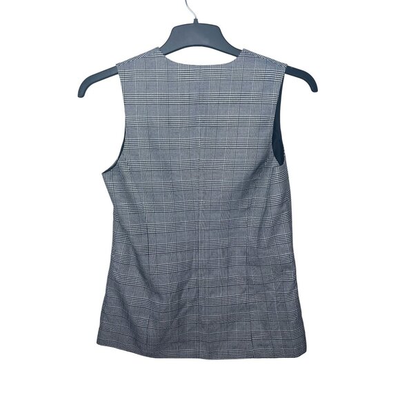 Sincerely Jules Black & White Glen Plaid Sleeveless Vest Womens Size Small - Picture 11 of 11